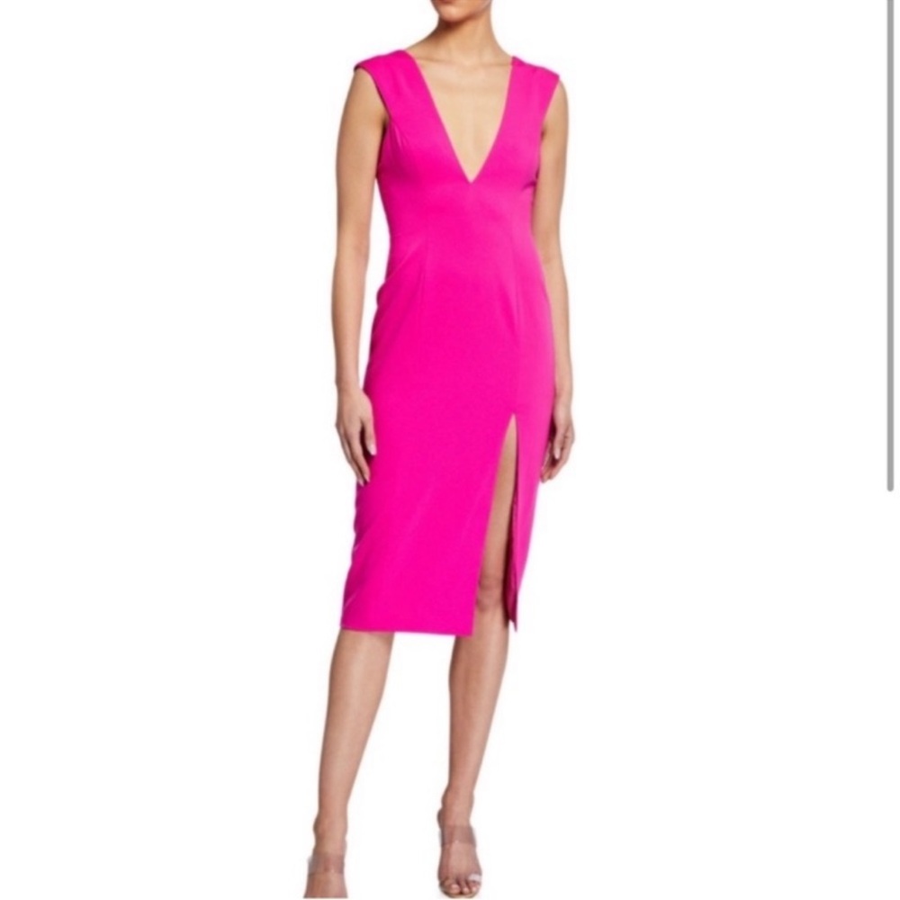 JAYGODFREY Vibrant Pink Midi Dress